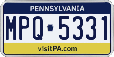 PA license plate MPQ5331