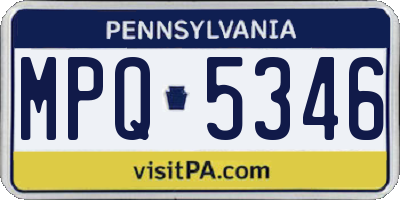 PA license plate MPQ5346