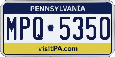PA license plate MPQ5350
