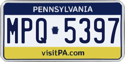 PA license plate MPQ5397