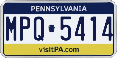 PA license plate MPQ5414