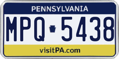 PA license plate MPQ5438