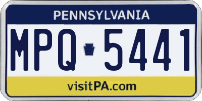 PA license plate MPQ5441