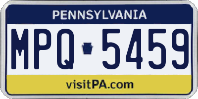 PA license plate MPQ5459