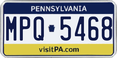PA license plate MPQ5468