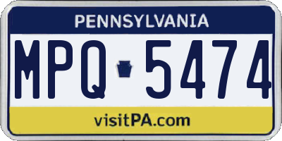 PA license plate MPQ5474