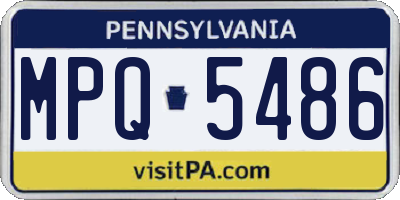 PA license plate MPQ5486
