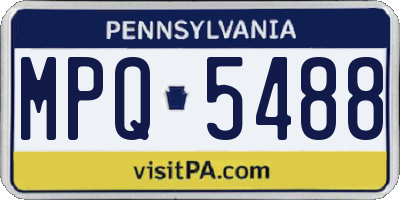 PA license plate MPQ5488
