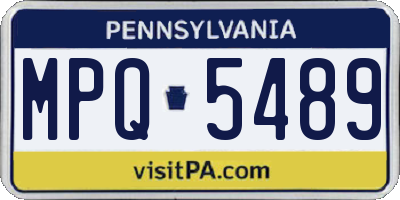 PA license plate MPQ5489