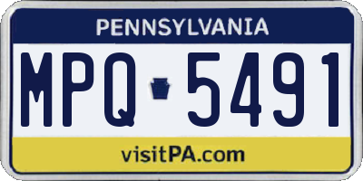 PA license plate MPQ5491