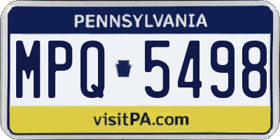 PA license plate MPQ5498