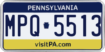 PA license plate MPQ5513