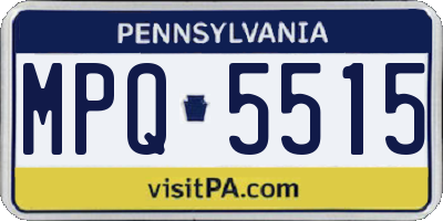 PA license plate MPQ5515