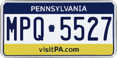 PA license plate MPQ5527