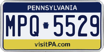 PA license plate MPQ5529