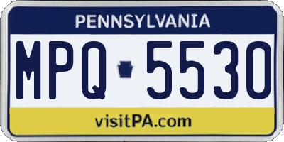 PA license plate MPQ5530