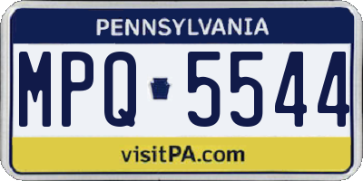 PA license plate MPQ5544