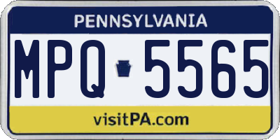 PA license plate MPQ5565