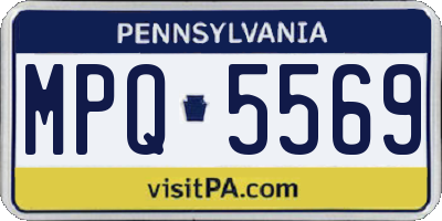 PA license plate MPQ5569