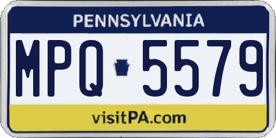 PA license plate MPQ5579