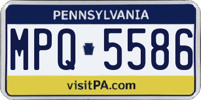 PA license plate MPQ5586