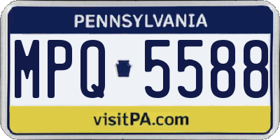 PA license plate MPQ5588
