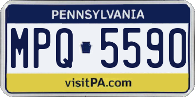 PA license plate MPQ5590