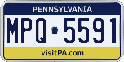 PA license plate MPQ5591
