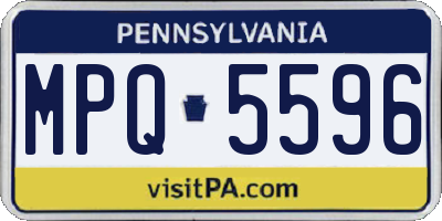 PA license plate MPQ5596