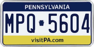 PA license plate MPQ5604
