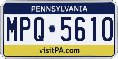 PA license plate MPQ5610