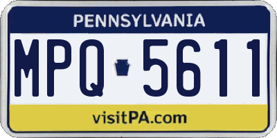 PA license plate MPQ5611