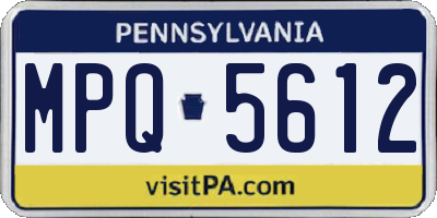 PA license plate MPQ5612