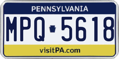 PA license plate MPQ5618