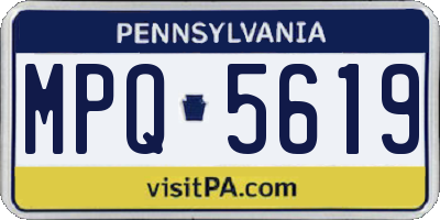 PA license plate MPQ5619