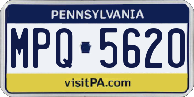 PA license plate MPQ5620