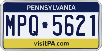 PA license plate MPQ5621