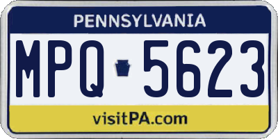 PA license plate MPQ5623