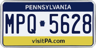 PA license plate MPQ5628