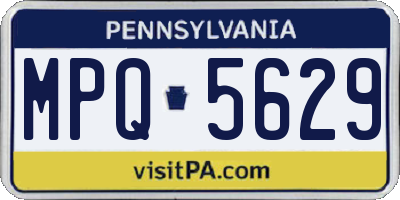 PA license plate MPQ5629
