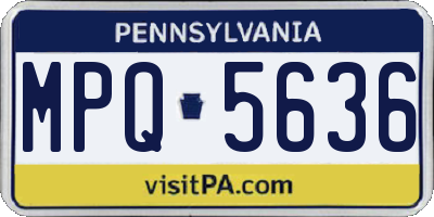 PA license plate MPQ5636