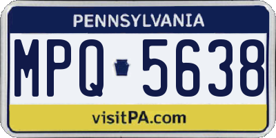 PA license plate MPQ5638