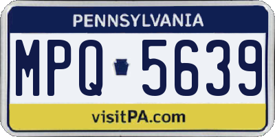 PA license plate MPQ5639
