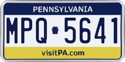 PA license plate MPQ5641