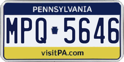 PA license plate MPQ5646