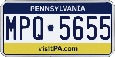 PA license plate MPQ5655