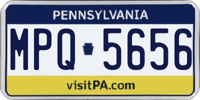 PA license plate MPQ5656