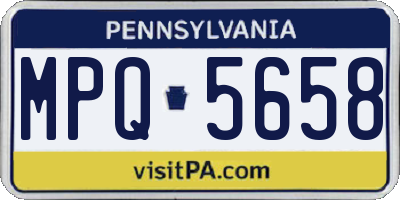 PA license plate MPQ5658