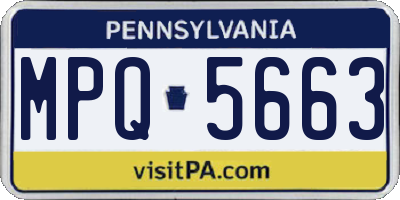 PA license plate MPQ5663