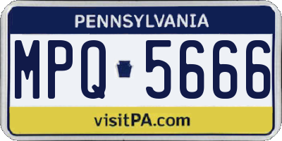 PA license plate MPQ5666